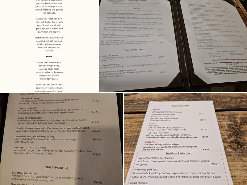 The Star Inn Menu