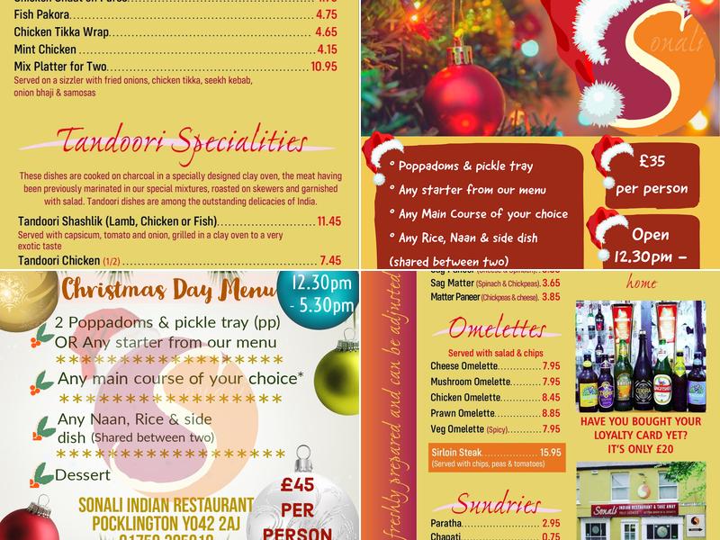 Sonali Pocklington Menu