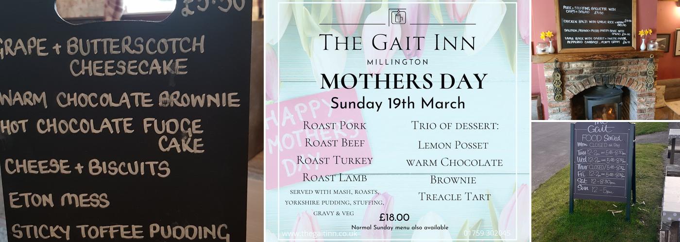 The Gait Inn, Millington Menu