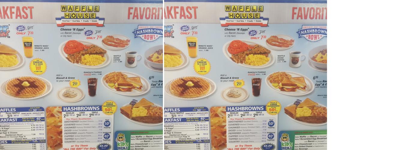 Waffle House Menu