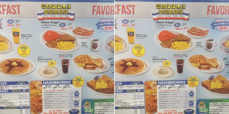Waffle House Menu