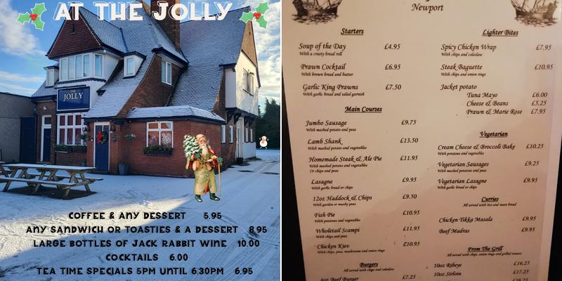 The Jolly Sailor Inn Menu