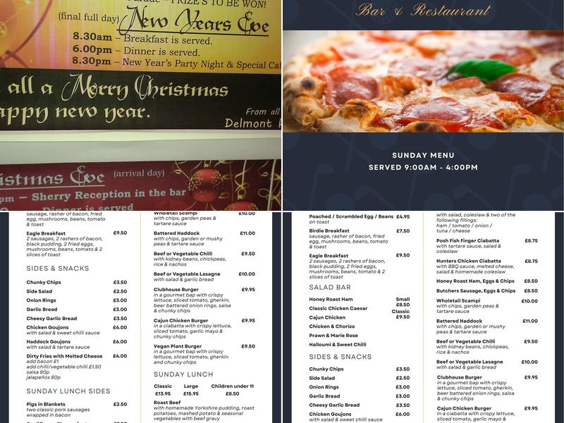 Cave Castle Hotel Menu