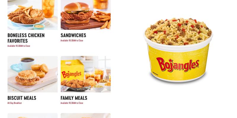 Bojangles Menu