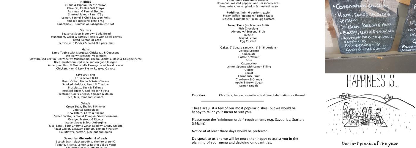 Pierreponts Café Reading Menu