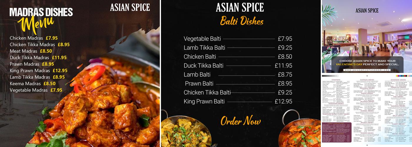 Asian Spice Ltd Menu