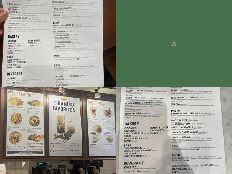 Corner Bakery Menu