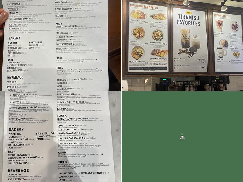 Corner Bakery Menu