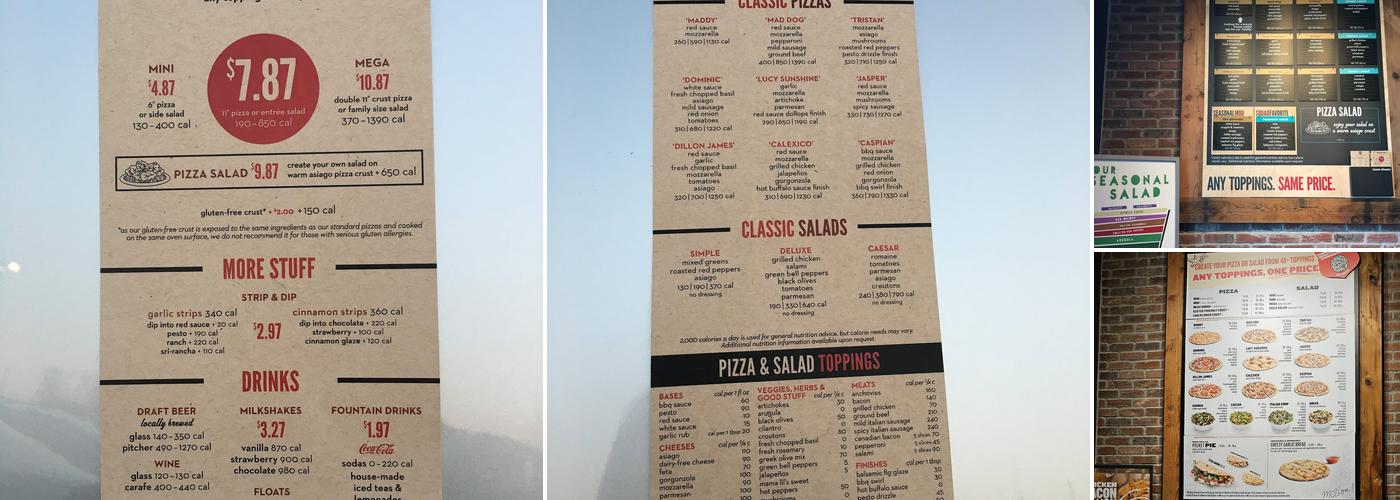 MOD Pizza Menu
