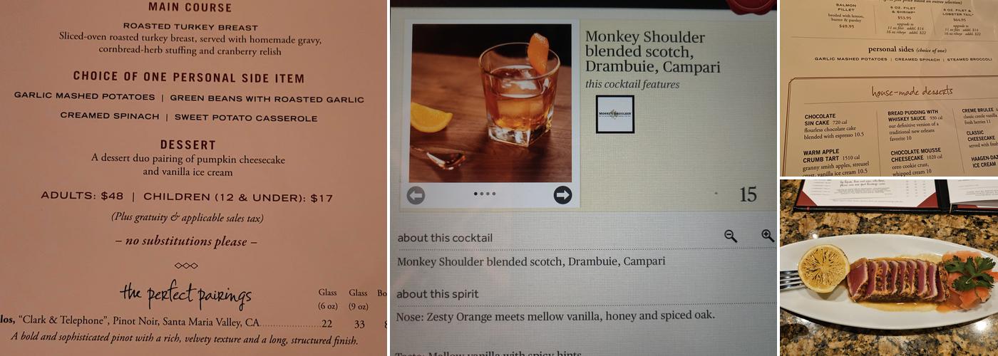 Ruth's Chris Steak House Menu