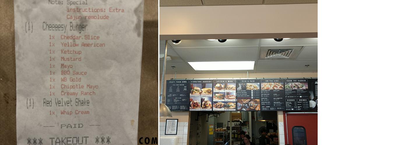 Wayback Burgers Menu