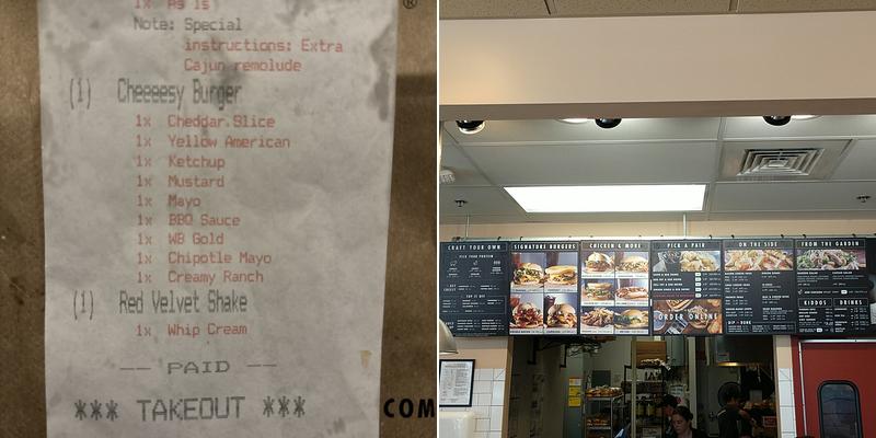 Wayback Burgers Menu