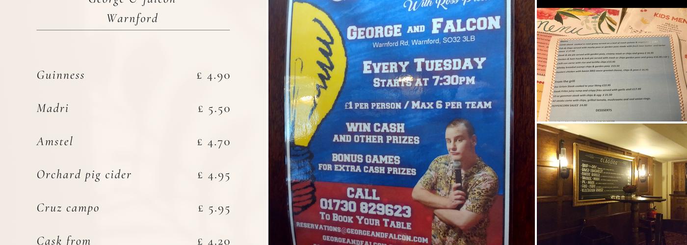 The George and Falcon Menu