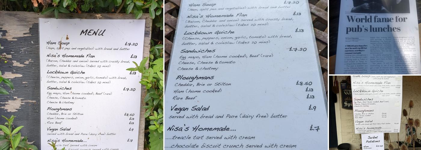 The Harrow, Steep Menu