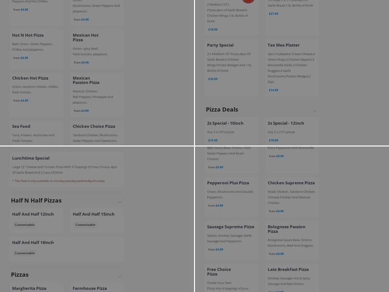 Pizza King (Aldershot) Menu