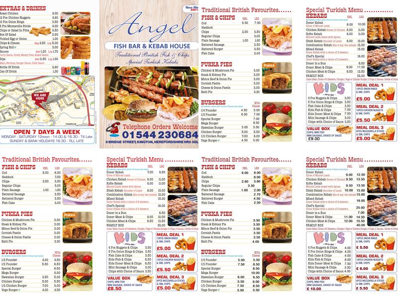 Angel Fish Bar Menu