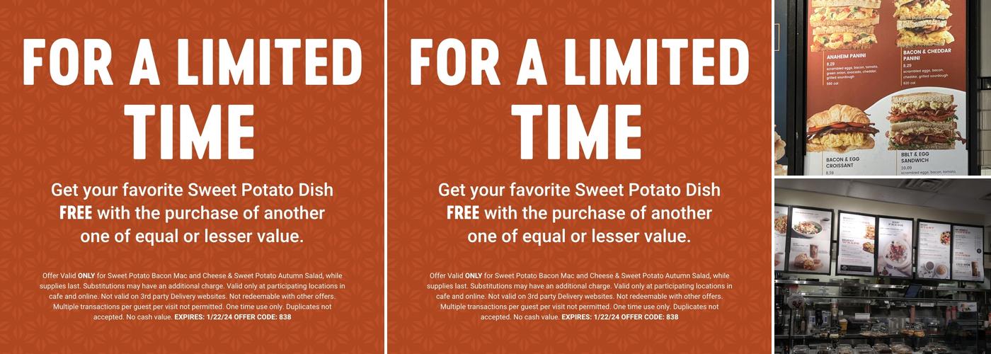 Corner Bakery Cafe Menu
