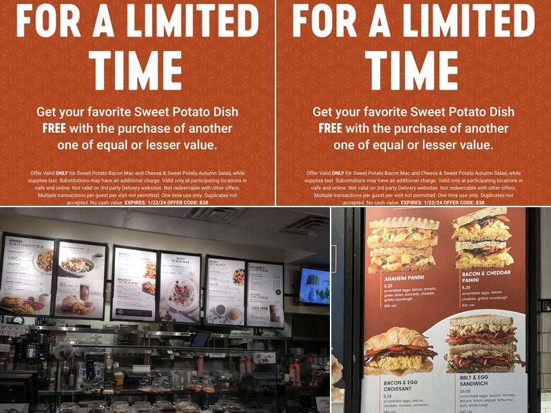 Corner Bakery Cafe Menu