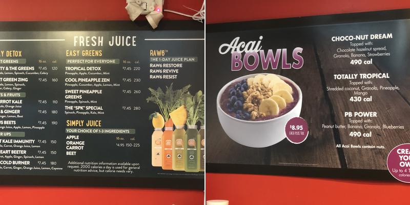 Red Mango Menu