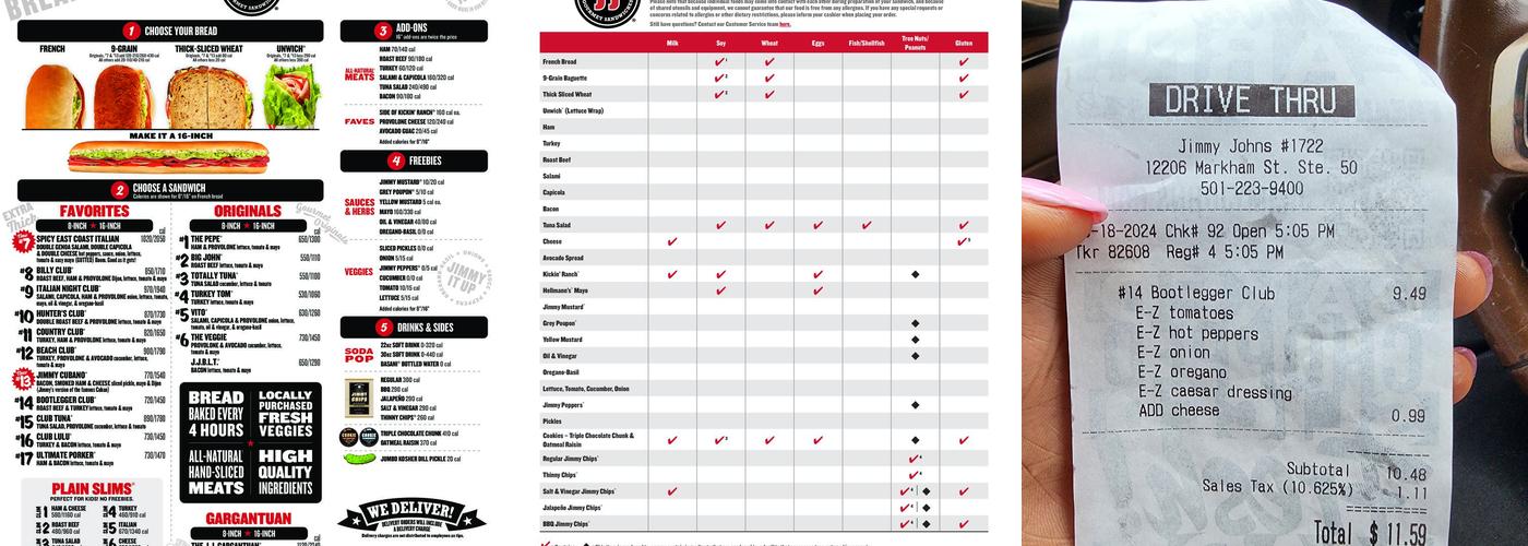 Jimmy John's Menu