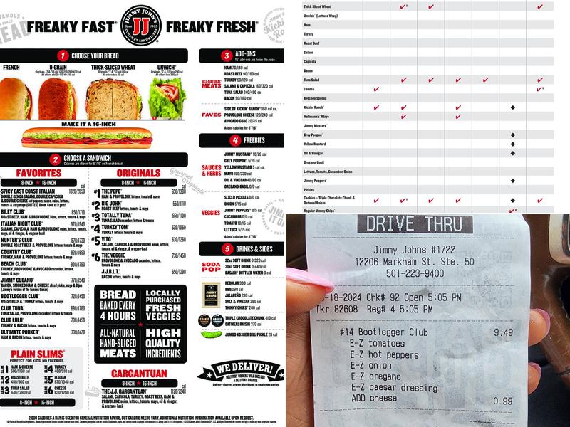 Jimmy John's Menu