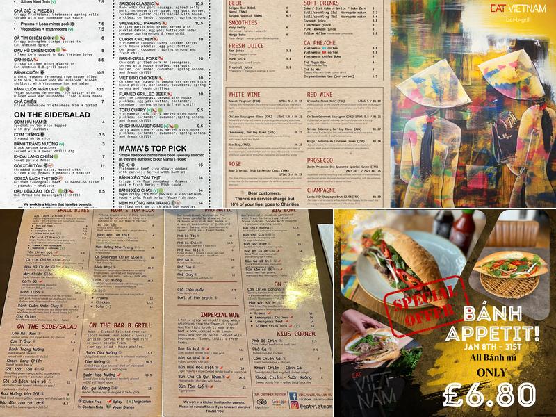Eat Vietnam Bar B Grill 1 Menu