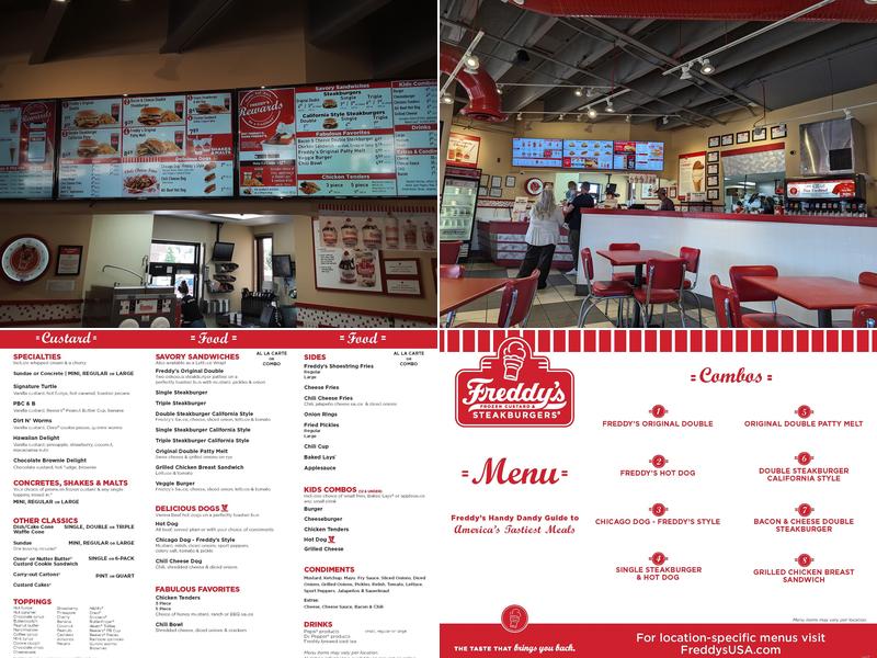 Freddy's Frozen Custard & Steakburgers Menu
