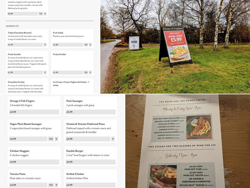 Plume of Feathers Menu