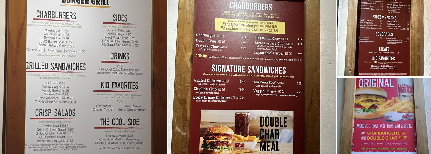 Habit Burger & Grill Menu