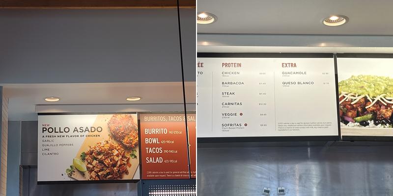 Chipotle Mexican Grill Menu