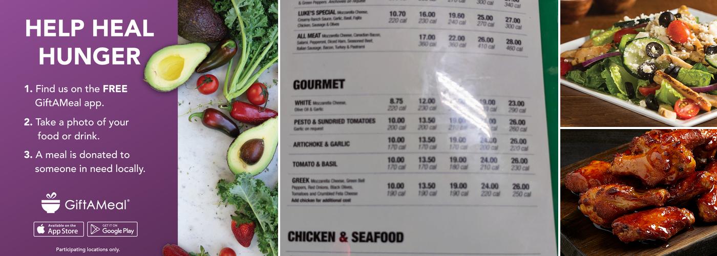 Pizza Factory Menu