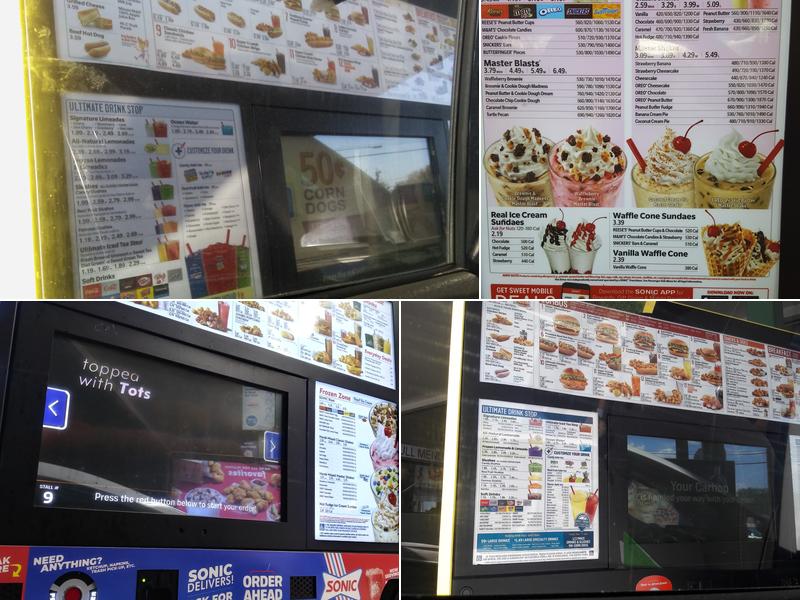 Sonic Drive-In Menu