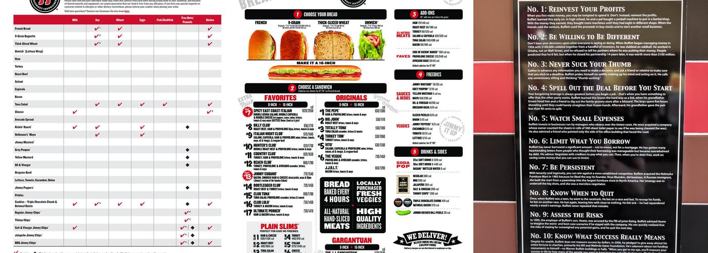 Jimmy John's Menu