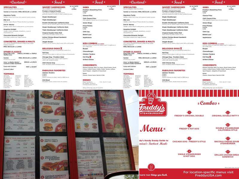 Freddy's Frozen Custard & Steakburgers Menu