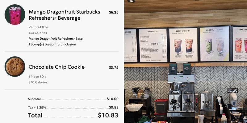 Starbucks Menu