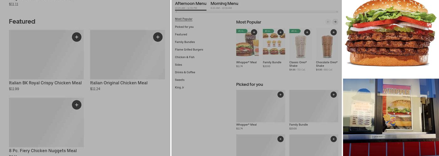 Burger King Menu