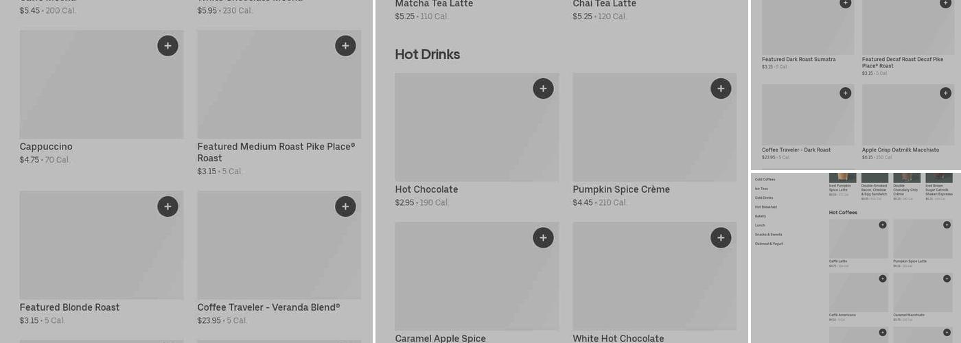 Starbucks Menu