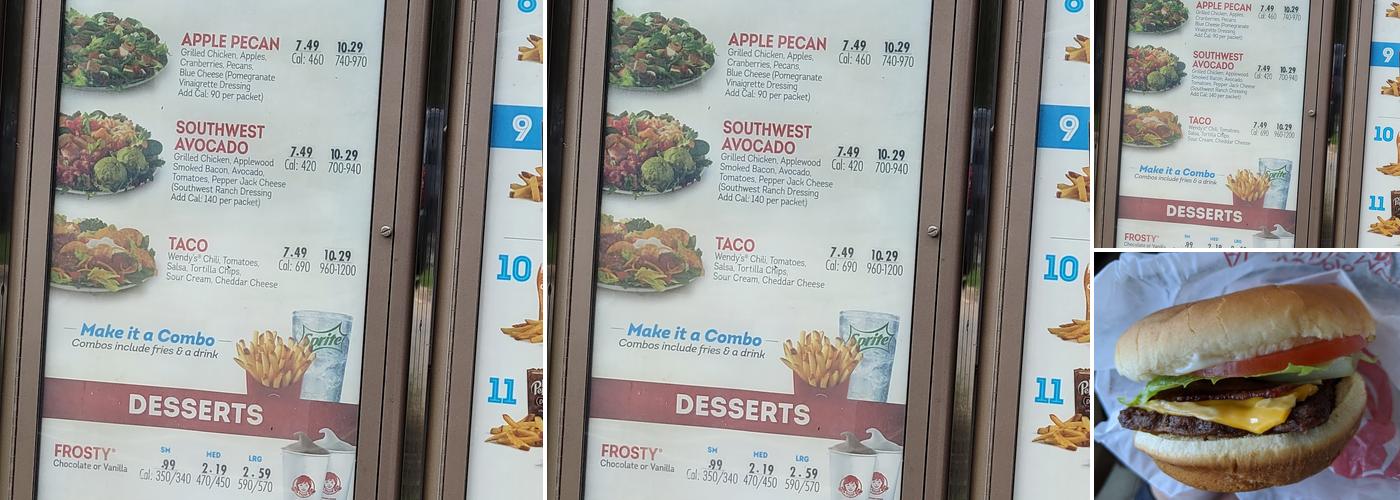 Wendy's Menu
