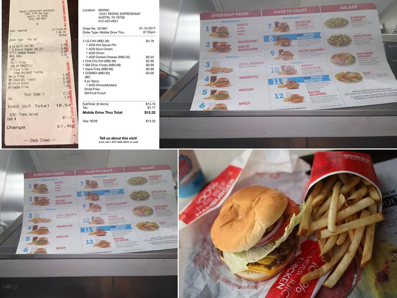 Wendy's Menu