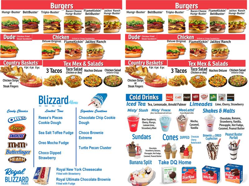 Dairy Queen Menu