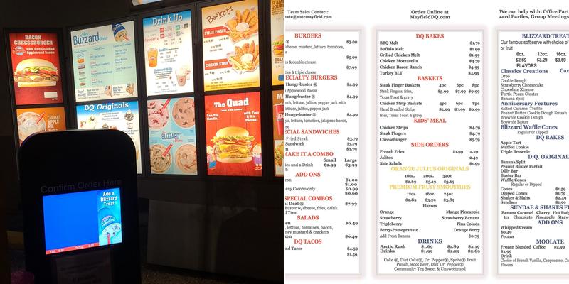 Dairy Queen Menu