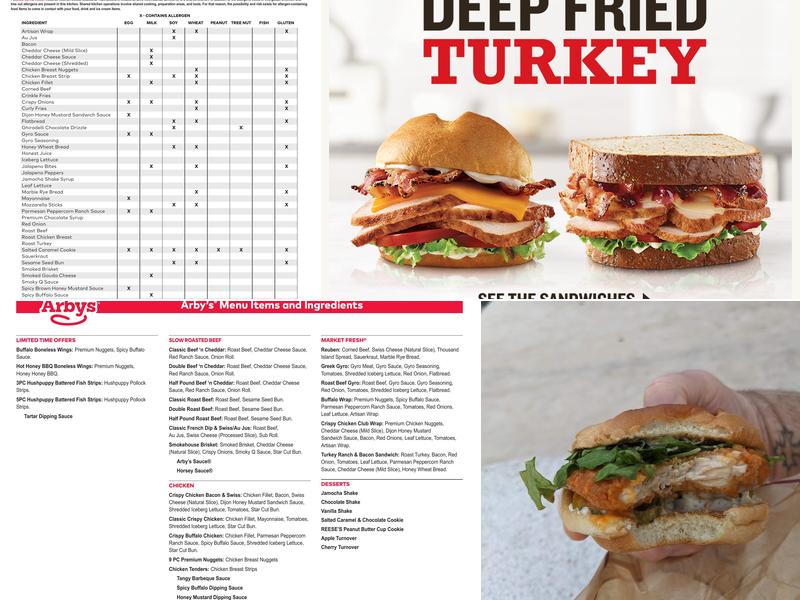 Arby's Menu