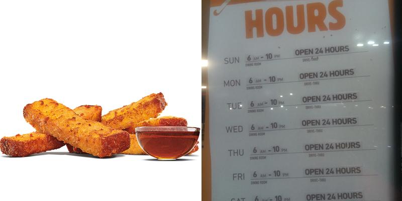 Burger King Menu