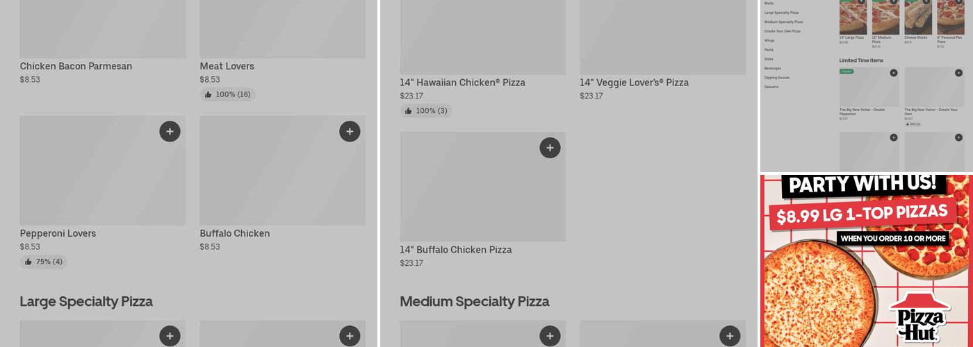 Pizza Hut Menu