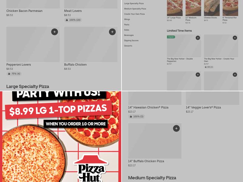 Pizza Hut Menu