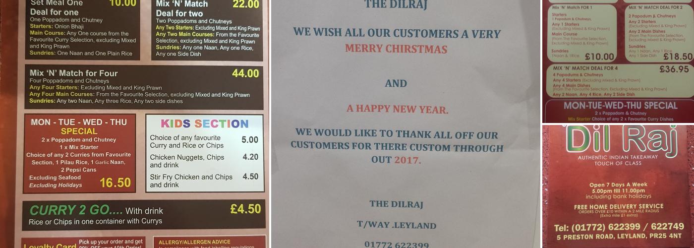 The dilraj Menu