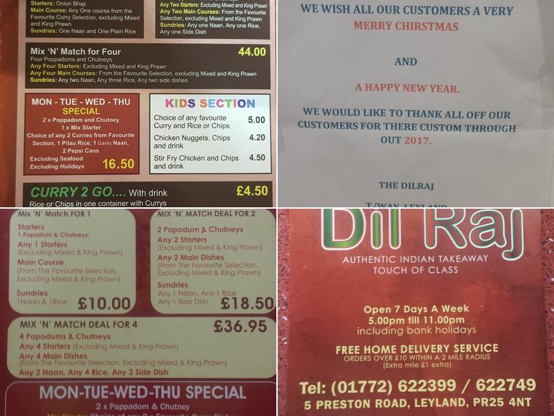 The dilraj Menu