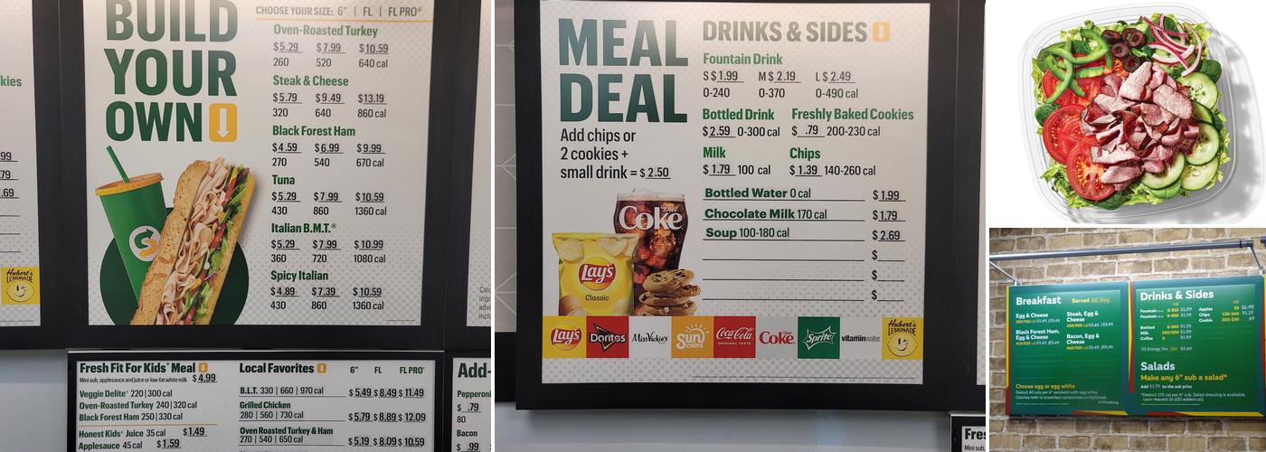 Subway Menu