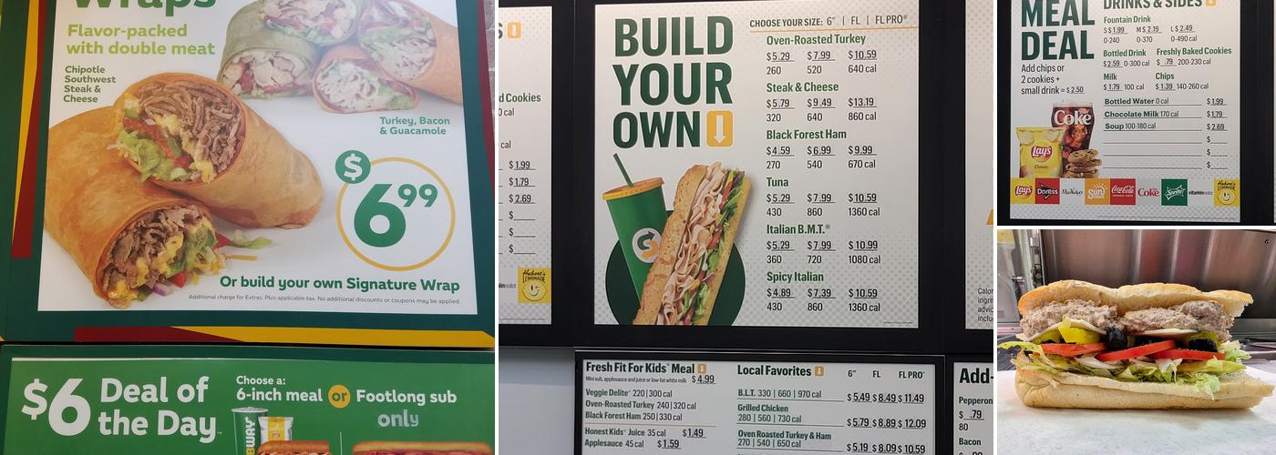 Subway Menu