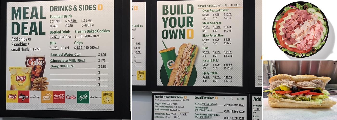 Subway Menu